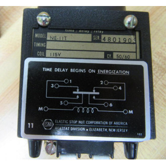 Agastat NE-11T Time Delay Relay NE-IIT