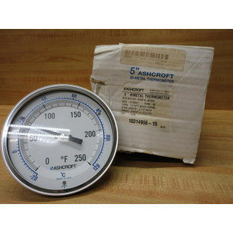 Ashcroft 50EI60R0250250F 5" Bimetal Thermometer 50EI60R0250250F
