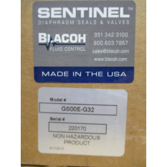 Blacoh GS00E-G32 Sentinel Diaphragm SealGauge Guard