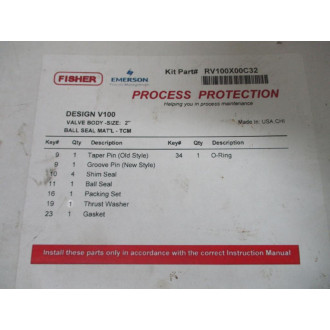 Fisher RV100X00C32 Emerson Repair Kit