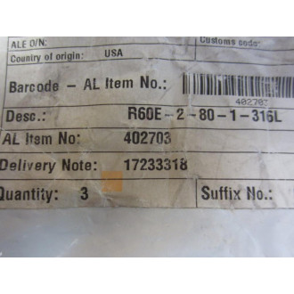 Tri-Clover 402703 Pump Wear Ring R60E-2-80-1-316L (Pack of 2)