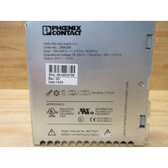 Phoenix Contact TRIO PS1AC24DC2.5 Power Supply Unit 2866268 - Used