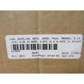 Rexnord 1025G10-3.500 Gear Coupling Hub 1025G