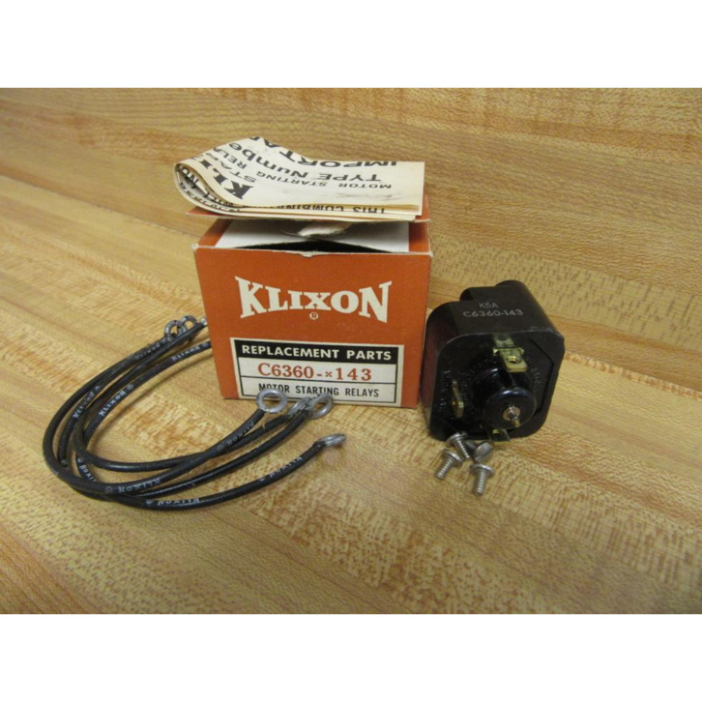 Klixon C6360-143 Motor Starting Relay C6360143