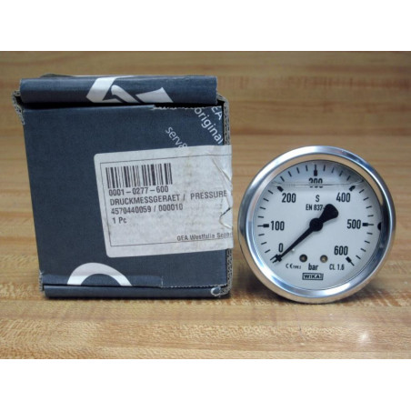 Wika 0001-0277-600 Wet Pressure Gauge 00010277600