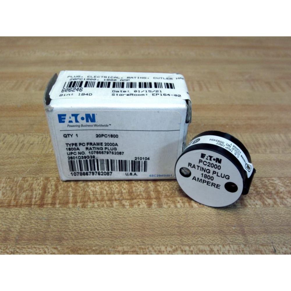 Eaton 20PC1800 Circuit Breaker Rating Plug 2601D39G39 Eaton 20PC1800 Circuit Breaker Rating Plug 2601D39G39