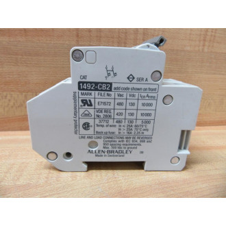 Allen Bradley 1492-CB2 G060 6A Circuit Breaker 1492CB2G060 Series A - Used