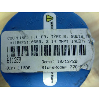 Squibb-Taylor A1157FS NH3 Filler Coupling 110686 - New No Box