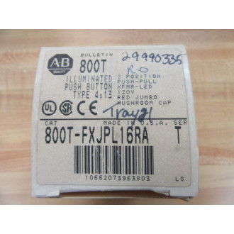 Allen Bradley 800T-FXJPL16RA Push Pull Switch
