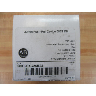 Allen Bradley 800T-FXQ24RA4 Red Button 800TFXQ24RA4