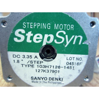 Sanyo Denki 103H7126-1451 StepSyn DC Stepping Motor 127K37901 - Used