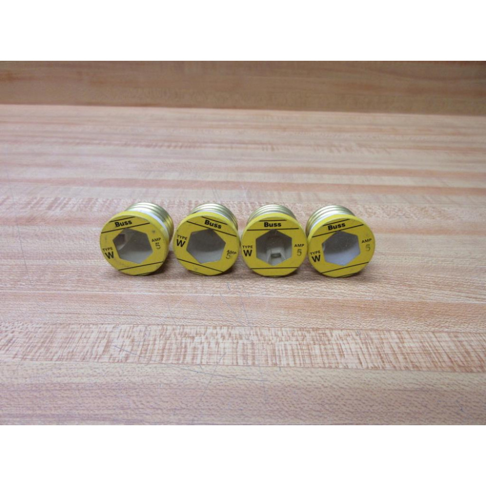 Buss W-5 Bussmann Plug Fuse Cross Ref 1DC12 (Pack of 4) - New No Box