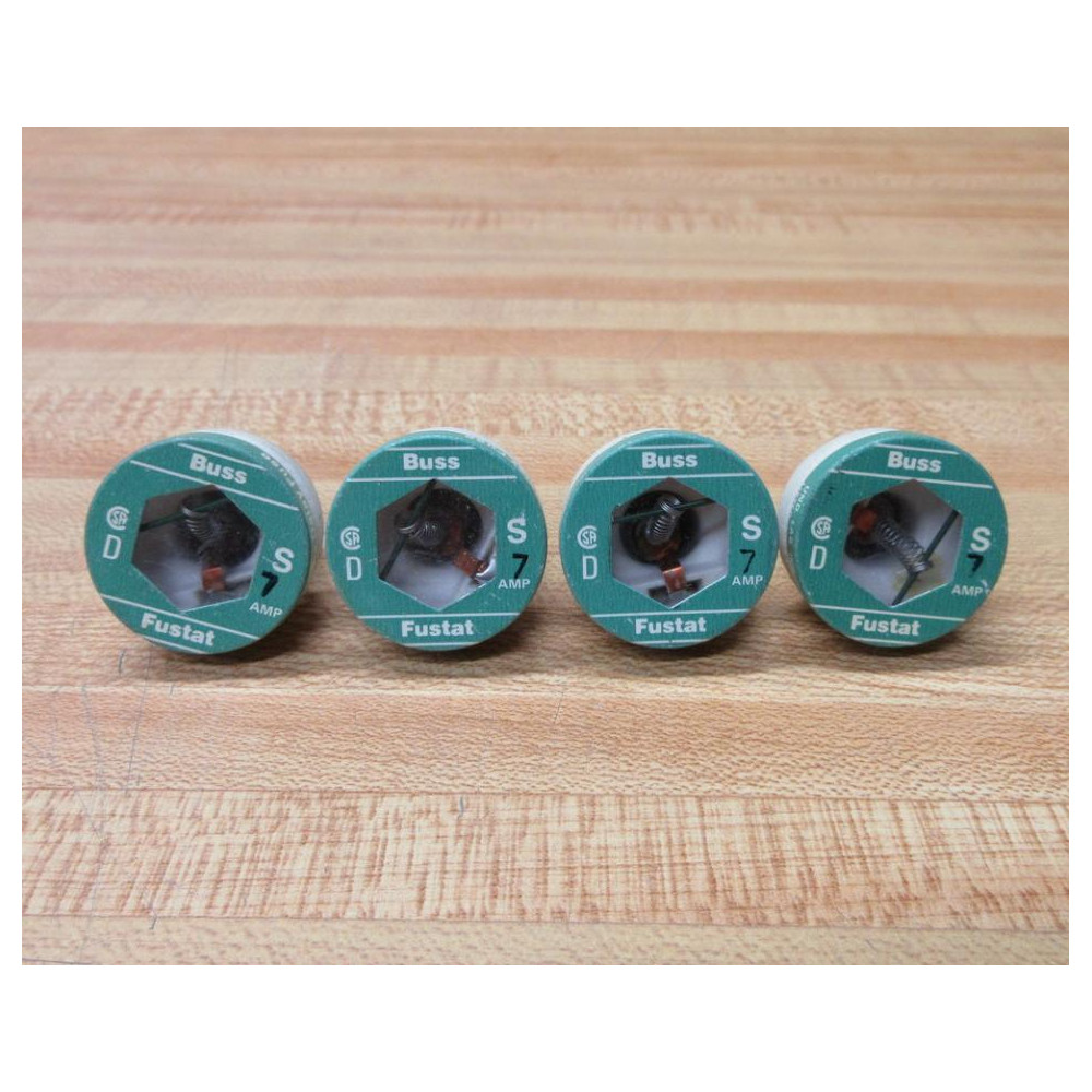 Buss S-7 Bussmann Plug Fuse S7 (Pack of 4) - New No Box