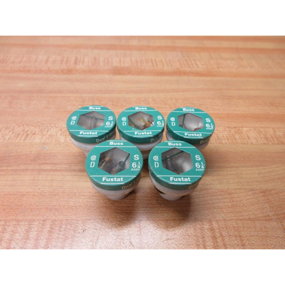 Buss S-6-14 Bussmann Plug Fuse Cross Ref 1CZ32 Green (Pack of 5) - New No Box