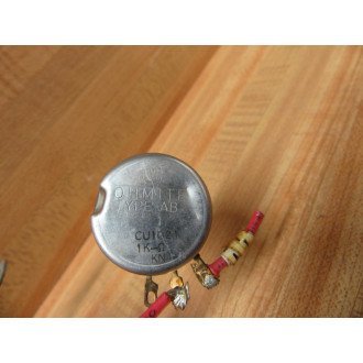 Ohmite CU-1021 Potentiometer 1k Ohm 1000 Ohms WWire - Used