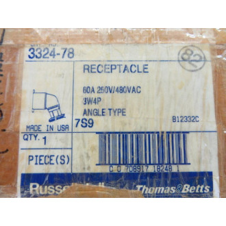 Thomas And Betts 3324-78 Russellstoll Receptacle WScrew Cap 332478