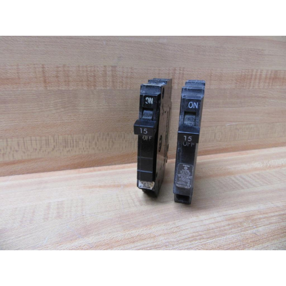 General Electric THQP115 Circuit Breaker 15A GE THQP1115 (Pack of 2) - Used