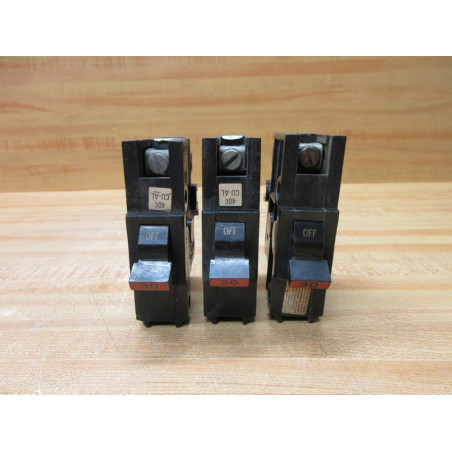 Federal Pacific NA-130 Circuit Breaker 30A NA130 (Pack of 3) - Used