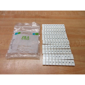 Phoenix Contact 1051126 Marker Strip 1-9 ZB 6 (Pack of 10)