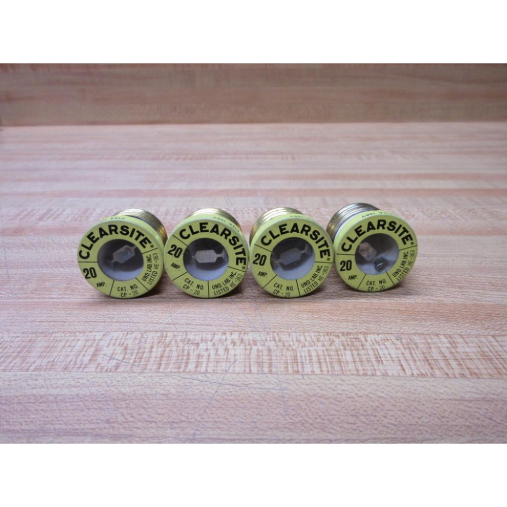 Clearsite CP-20 Economy Fuse Plug Fuse HE-363 (Pack of 4) - New No Box