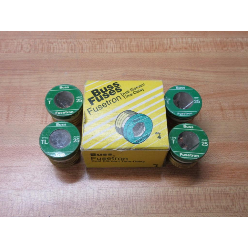 Buss T-25 Bussmann Plug Fuse Cross Ref 3W759 (Pack of 4)