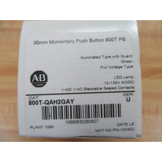 Allen Bradley 800T-QAH2GAY Push Button Switch