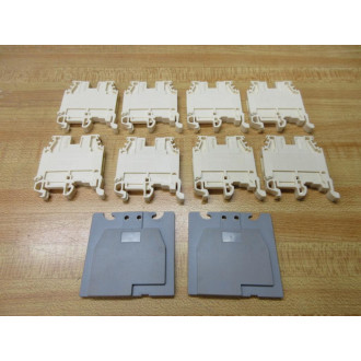 Entrelec ABB M46 5116 Block 1SNA115116R0700 W End Caps (Pack of 8) - Used