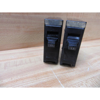 Crouse & Hinds MP115 Circuit Breaker 15A (Pack of 2) - Used