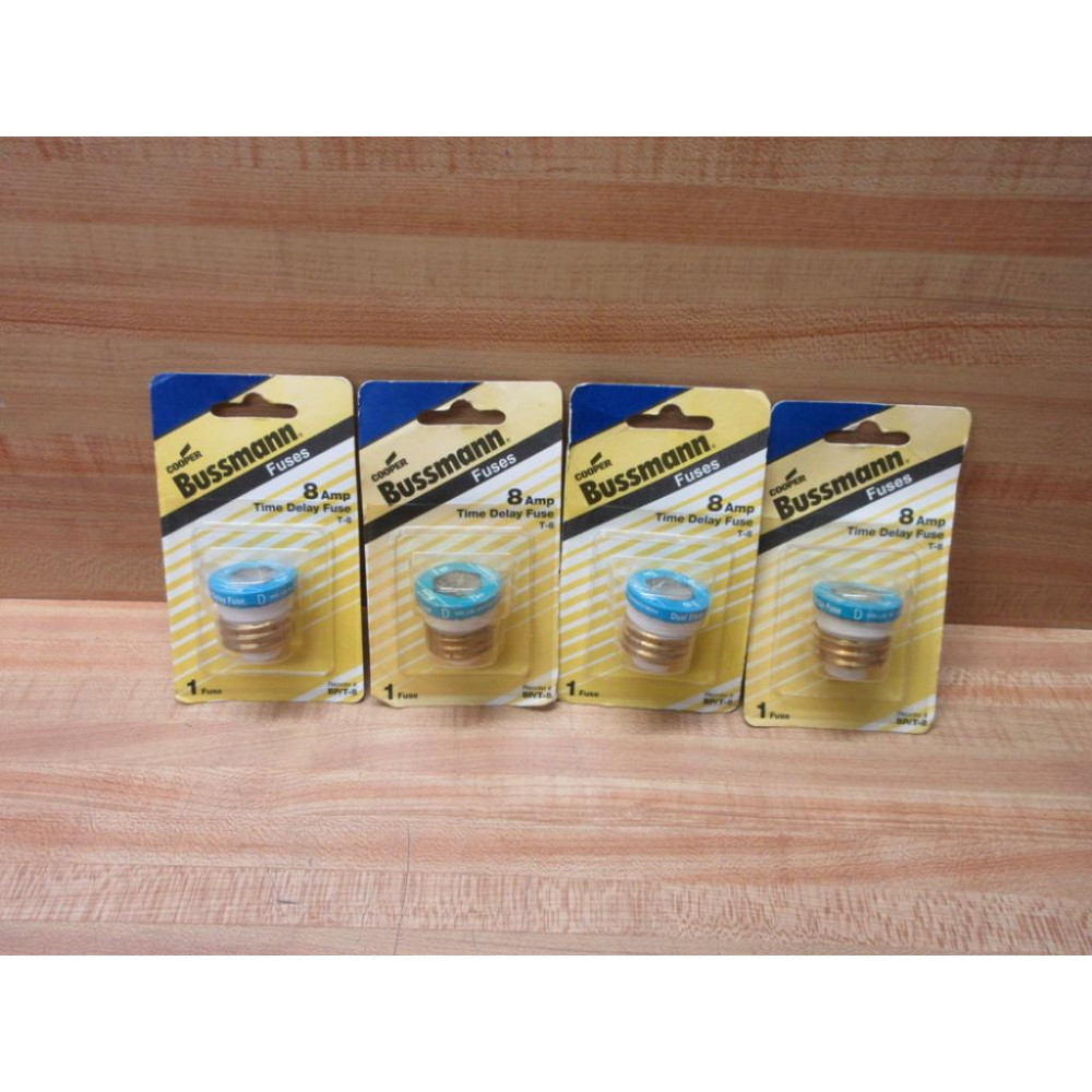 Buss BPT-8 Bussmann Fuse Cross Ref 1CZ74, T-8 (Pack of 4)