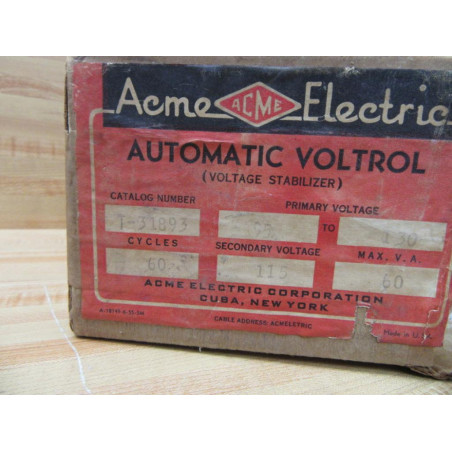 Acme T-31893 Automatic Voltrol T31893