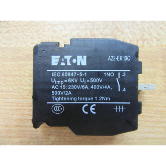 Eaton Moeller A22-EK10C Contact Block A22EK10C