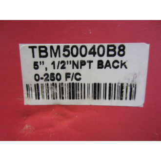Winters TBM50040B8 5" SS Thermometer 0-250° FC