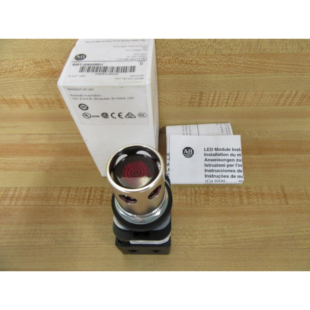 Allen Bradley 800T-QAH2RD1 Push Button Switch 800TQAH2RD1