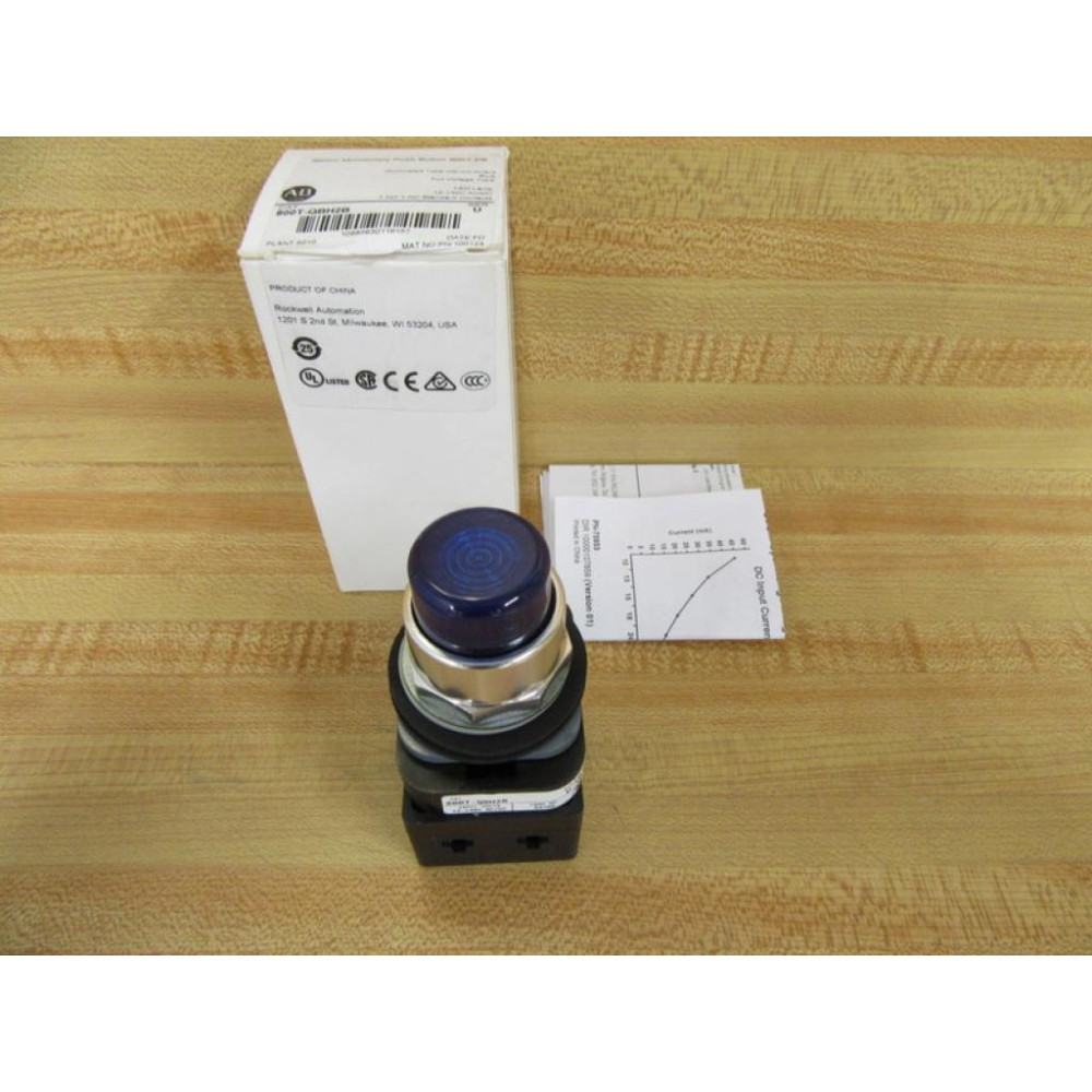 Allen Bradley 800T-QBH2B Blue Button