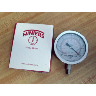 Winters PFQ760 4" SS Liquid Filled Pressure Gauge