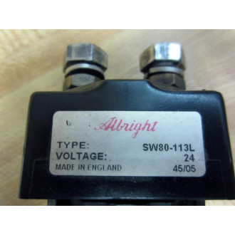 Albright SW80-113L Contactor SW80113L - Used