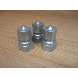 Parker H6-63 Valved Hydraulic Quick Connect Nipple H663 (Pack of 3) - Used