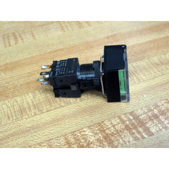 Omron A3GJ-6011-3 Pushbutton Green WCover & Base - Used