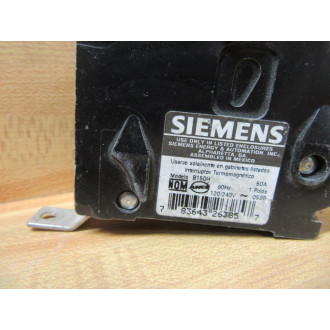 Siemens B150H Circuit Breaker 50A - Used