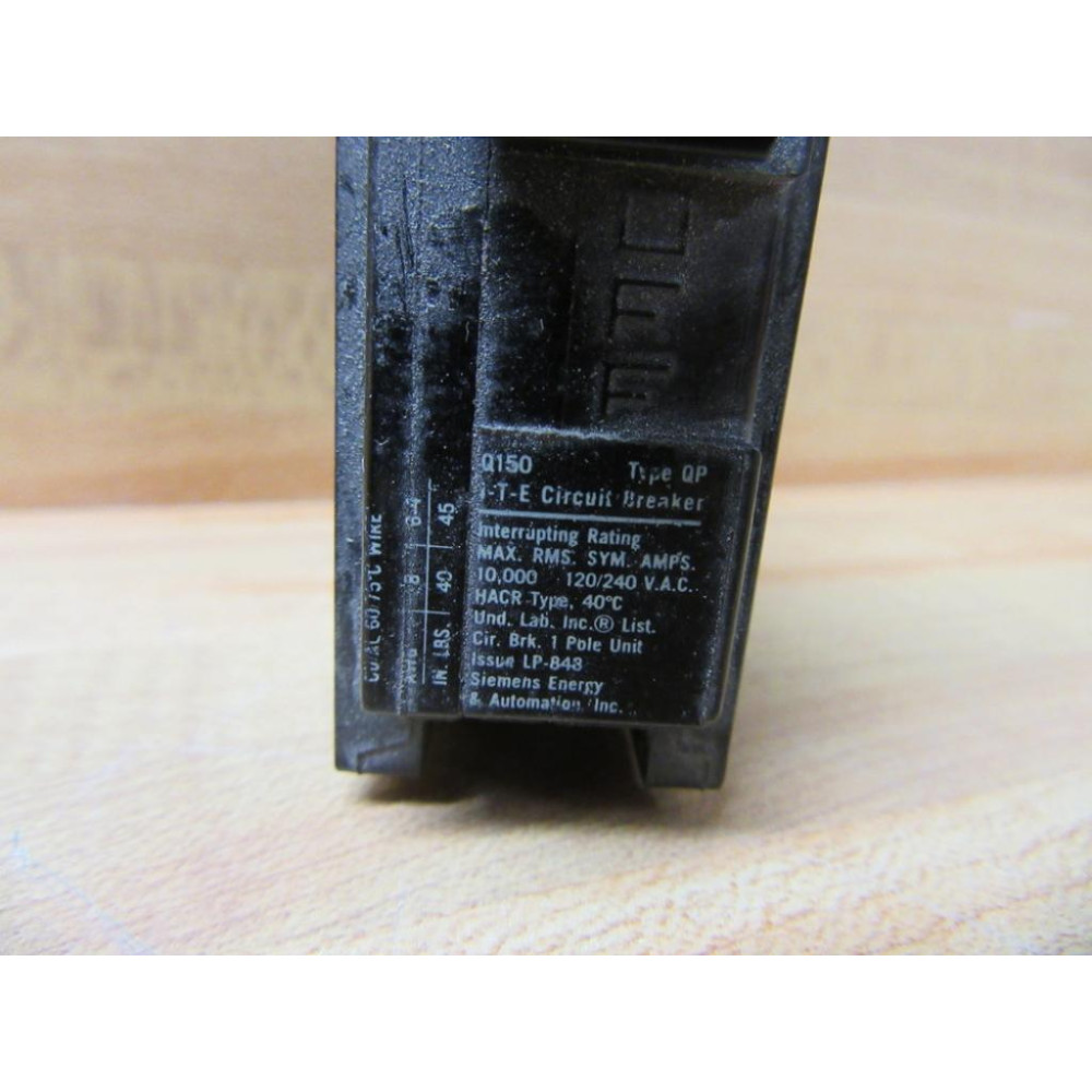 Siemens ITE Q150 Circuit Breaker 50 Amp - Used