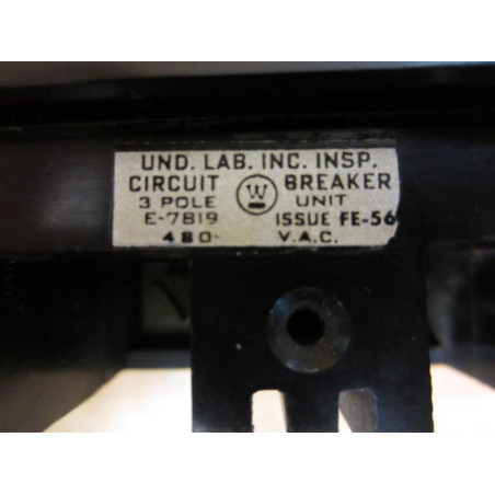 Westinghouse FE-56 30A 3P Circuit Breaker E-7819 - Used