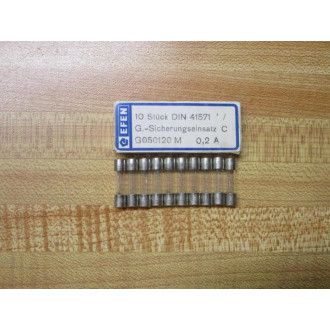 EFEN G050120 M0.2A Fuse M0.2250C Fine Wire Element (Pack of 10)