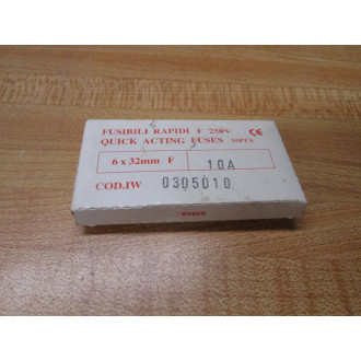 Weber 0305010 Fuse F10A250V Fine Wire Element (Pack of 10)