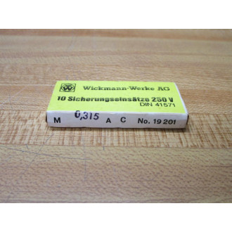 Wickmann 19201-0.315A Littelfuse Fuse M0.315250C Fine Wire Element (Pack of 10)
