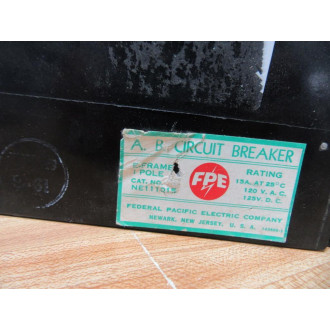 Federal Pacific NE111015 E-Frame Circuit Breaker 15A FPE (Pack of 2) - Used