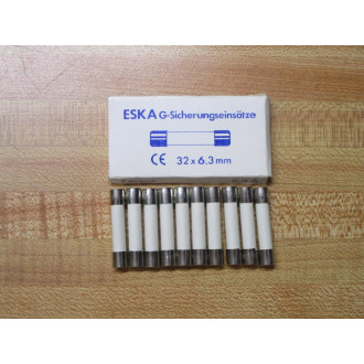 ESKA 632.000 Fuse F6.3H500V White (Pack of 10)