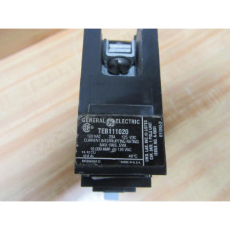 General Electric TEB111020WL 20A Circuit Breaker TEB111020 - Used