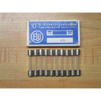 ELU 189100-4A Siba Fuse T4A250V Fine Wire Element (Pack of 10)