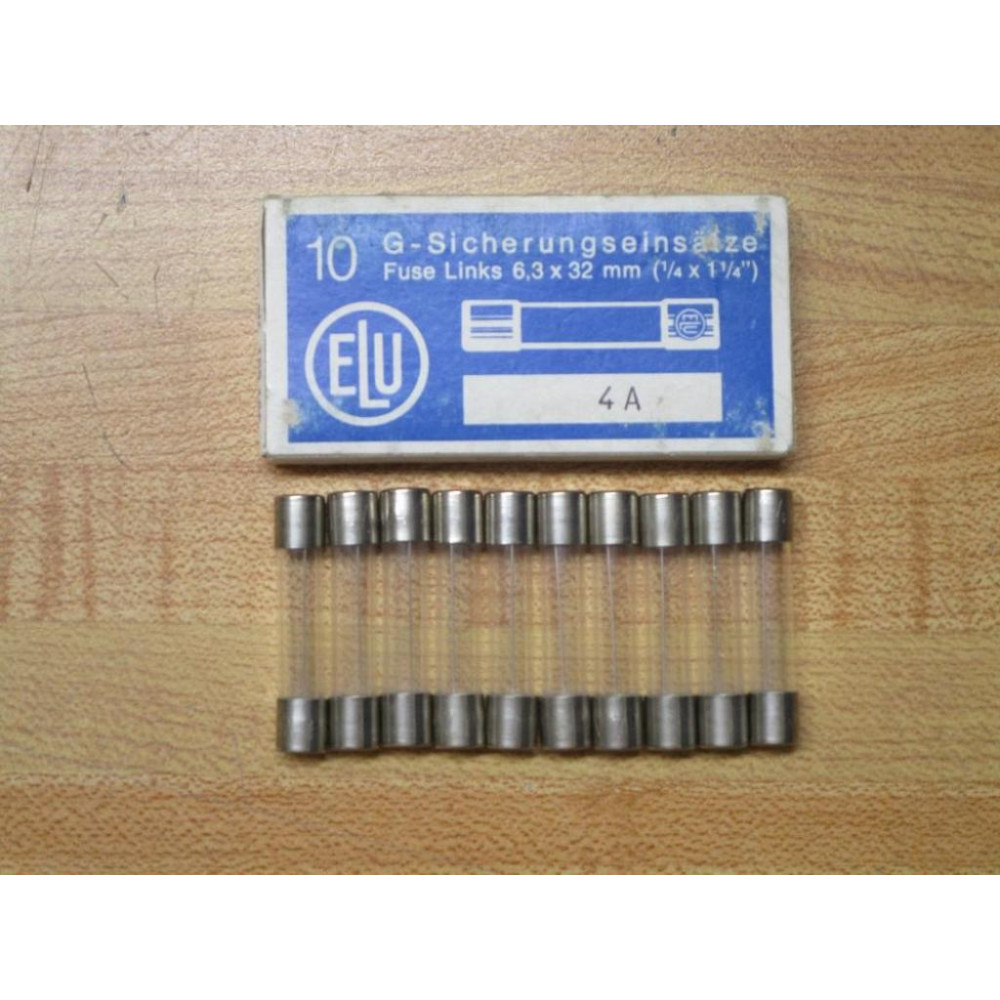 ELU 189100-4A Siba Fuse T4A250V Fine Wire Element (Pack of 10)