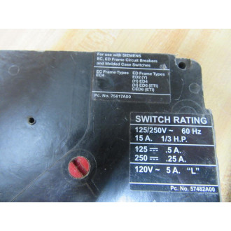 Siemens S01ED62A Shunt Trip Auxiliary Switch - Used